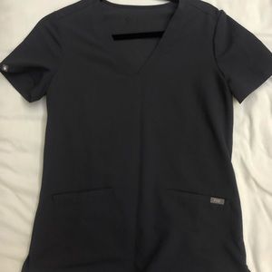 DARK GREY FIGS SCRUB TOP XS